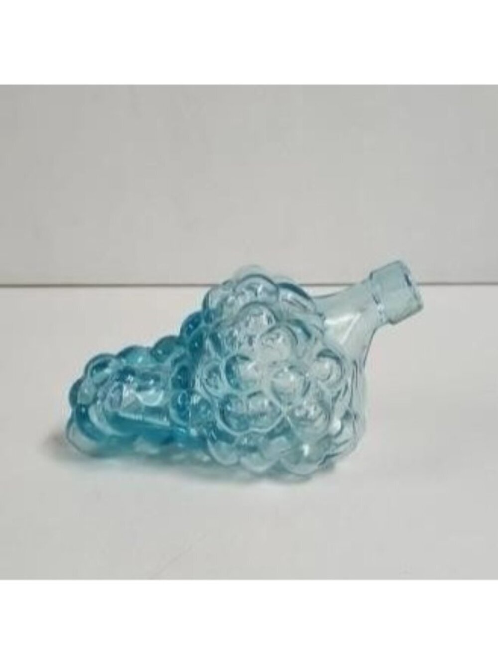 Vintage Blue Glass Grape Cluster Decanter Bottle UV Reactive - Picture 11 of 11